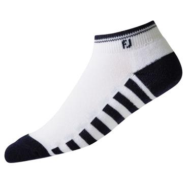 FootJoy Ladies Prodry LtWt Splet Socks 4-8  White - Black